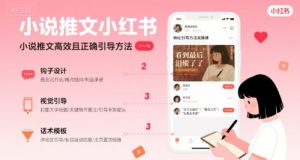小说推文小红书高转化引导方法实操课,小说推文高效且正确引导方法-稀缺资源库