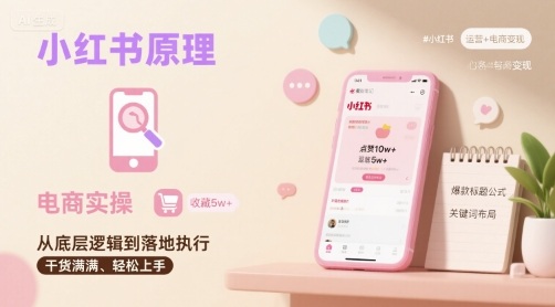 小红书原理以及详细实操流程，小红书电商教程-稀缺资源库