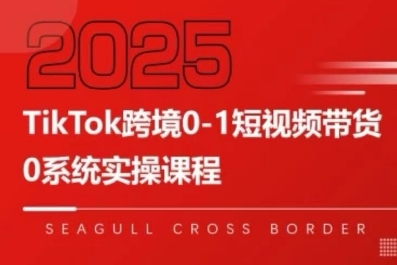 TikTok跨境0-1短视频带货，系统拆解TikTok跨境带货全链路，实现跨境可持续盈利-稀缺资源库