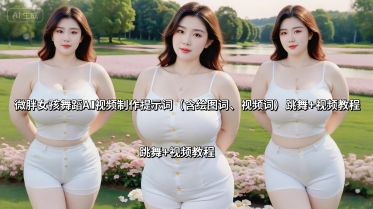 微胖女孩舞蹈AI视频制作提示词（含绘图词、视频词） 跳舞+视频教程-稀缺资源库