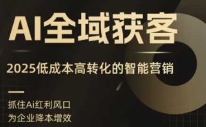 AI全域获客实训营，2025低成本高转化的智能营销，精准找客，高效营销-稀缺资源库