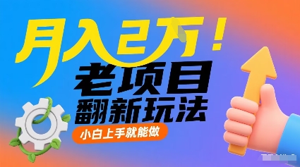 月入2W！老项目翻新玩法，小白上手就能做，非常容易上手-稀缺资源库