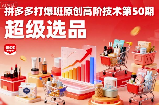 拼多多打爆班原创高阶技术第50期，超级选品-稀缺资源库