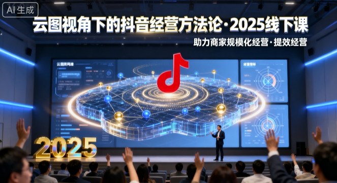 云图视角下的抖音经营方法论，2025线下课，助力商家规模化经营，提效经营（录音+字幕）-稀缺资源库