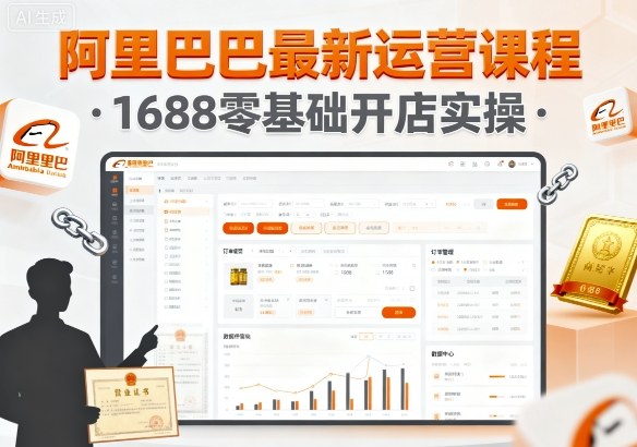 阿里巴巴最新运营课程，1688零基础开店实操-稀缺资源库