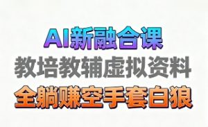 育儿教学教培新玩法，AI生成教学视频，市场大，操作简单，变现天花板非常高-稀缺资源库