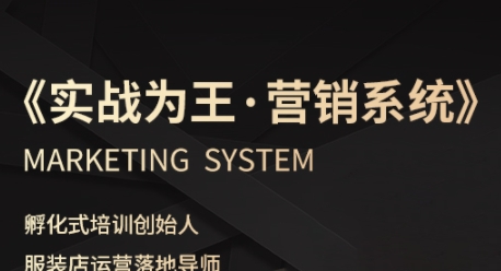 服装老板必修课《实战为王-营销系统》实现业绩被动式增长-稀缺资源库