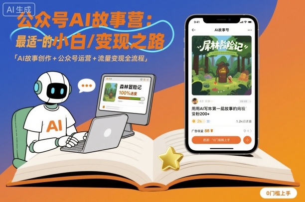 公众号ai故事营，最适合小白的自媒体变现之路-稀缺资源库