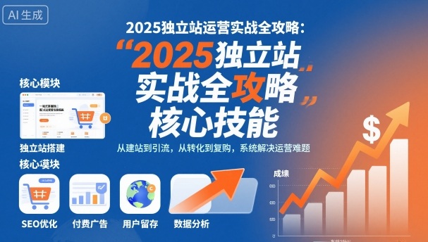 2025独立站运营实战全攻略，一站式掌握独立站运营核心技能-稀缺资源库