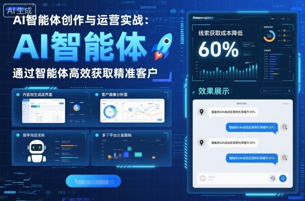 AI智能体创作与运营实战，实体门店通过智能体高效获取精准客户-稀缺资源库