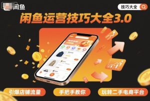 闲鱼运营技巧大全3.0,引爆店铺流量,手把手教你玩转二手电商平台-稀缺资源库