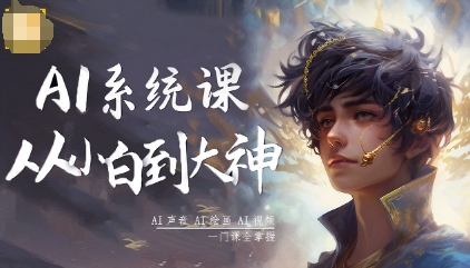 AI系统课程，从小白到大神系统学AI，AI声音-AI绘画-AI视频一门课全掌握-稀缺资源库