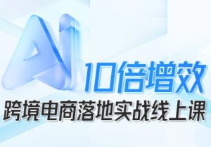 跨境电商10倍增效,跨境电商AI落地实战线上课-稀缺资源库
