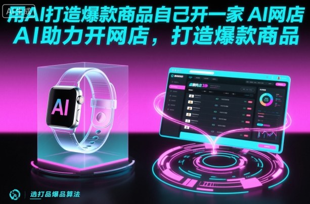 用AI打造爆款商品自己开一家AI网店，AI助力开网店，打造爆款商品-稀缺资源库