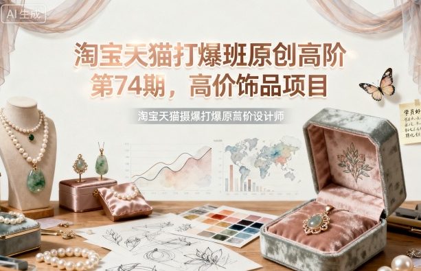 淘宝天猫打爆班原创高阶第74期，高价饰品项目-稀缺资源库