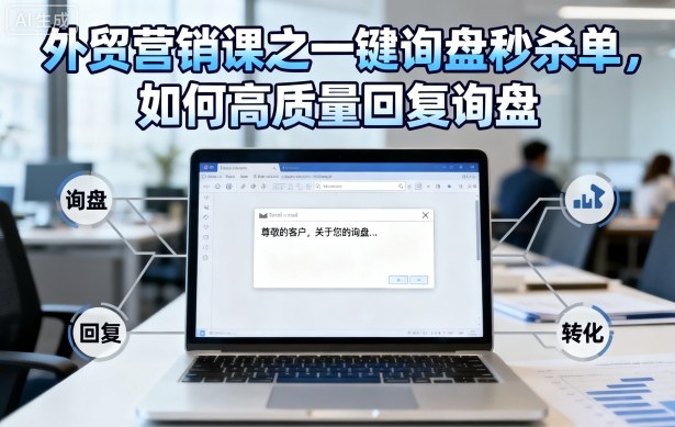 外贸营销课之一键询盘秒杀单，如何高质量回复询盘-稀缺资源库