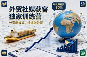 外贸社媒获客独家训练营,外贸新模式,快速做外贸-稀缺资源库