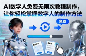 AI数字人免费无限次教程制作,让你轻松掌握数字人的制作方法-稀缺资源库