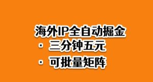 海外ip全自动掘金,2025必做蓝海项目,3分钟落地,矩阵直接开干【揭秘】-稀缺资源库