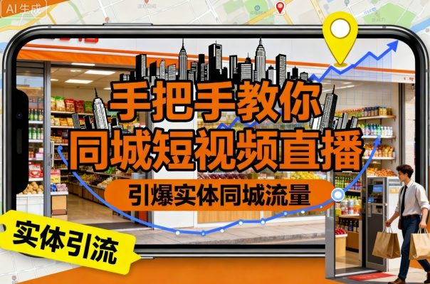 手把手教你同城短视频直播，引爆实体同城流量-稀缺资源库