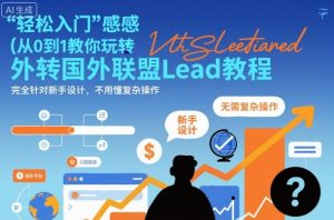 国外联盟賺美刀项目,从0到1教你玩转国外联盟Lead教程,纯新手可操作性100%-稀缺资源库
