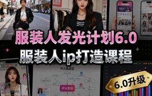 服装人发光计划6.0,服装人ip打造课程,文案创富篇-生活圈写作篇-客户思维篇-专业圈写作篇-技能实操篇-公域获客篇-稀缺资源库