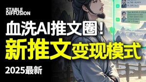 最新AI动态电影漫画小说推文，全流程实操教学，小白也能月入1W+-稀缺资源库