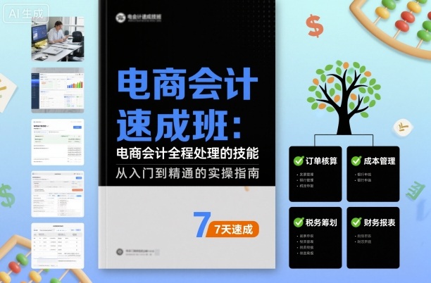 电商会计速成班，电商会计全程处理的技能-稀缺资源库