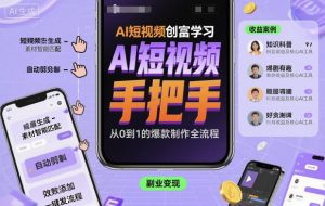 AI短视频创富学习，手把手教会你制作AI短视频-稀缺资源库