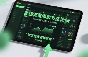 美团流量爆破方法论,付费流快速提升店铺权重,带动自然流-稀缺资源库