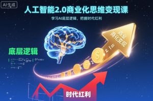 人工智能2.0商业化思维变现课，学习AI底层逻辑，把握时代红利-稀缺资源库