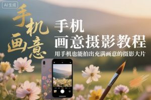 手机画意摄影教程，用手机也能拍出充满画意的摄影大片-稀缺资源库