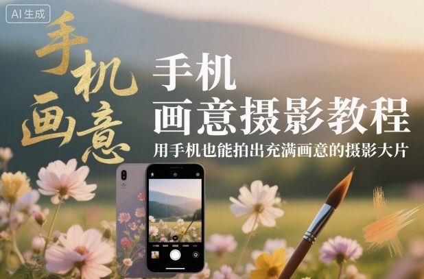 手机画意摄影教程，用手机也能拍出充满画意的摄影大片-稀缺资源库