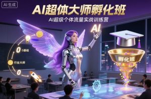 AI超体大师孵化班，AI超级个体流量实战训练营-稀缺资源库
