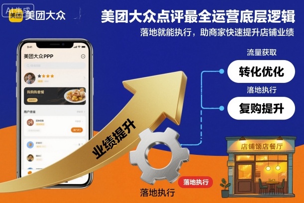 美团大众点评最全运营底层逻辑，落地就能执行，助商家快速提升店铺业绩-稀缺资源库