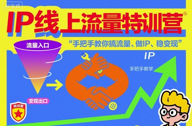 IP线上流量特训营，手把手教你搞流量、做IP、稳变现-稀缺资源库