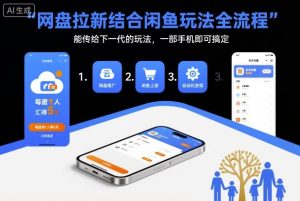 网盘拉新结合闲鱼玩法全流程，能传给下一代的玩法，一部手机即可搞定（附入口渠道以及实操教程）-稀缺资源库