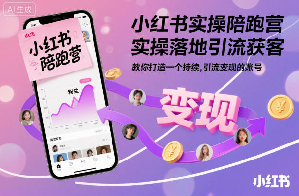 小红书实操陪跑营，实操落地引流获客，教你打造一个持续引流变现的账号-稀缺资源库
