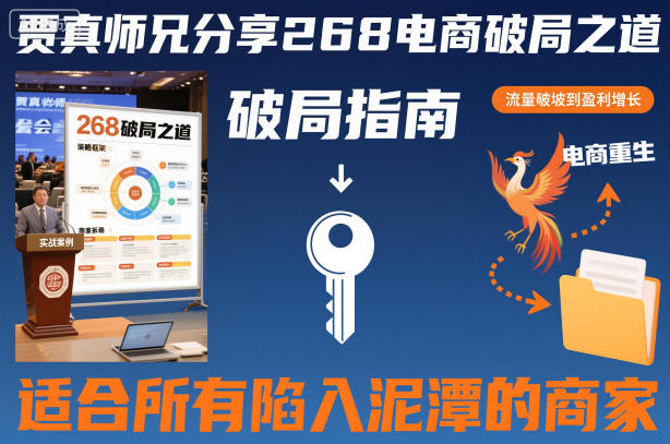 贾真师兄分享268电商破局之道-适合所有陷入泥潭的商家-稀缺资源库