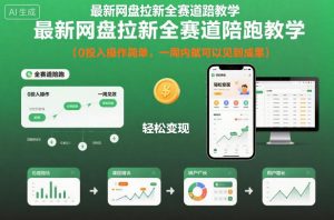 最新网盘拉新全赛道陪跑教学,0投入操作简单,一周内就可以见到成果-稀缺资源库