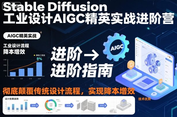 Stable Diffusion工业设计AIGC精英实战进阶营，彻底颠覆传统设计流程，实现降本增效-稀缺资源库