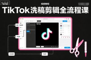 TikTok洗稿剪辑全流程课,PR洗稿剪辑全流程,TK洗稿运营课-稀缺资源库