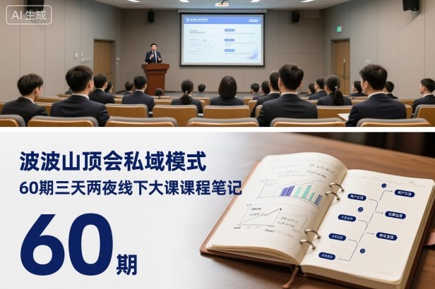 波波山顶会私域模式60期三天两夜线下大课课程笔记（文档）-稀缺资源库