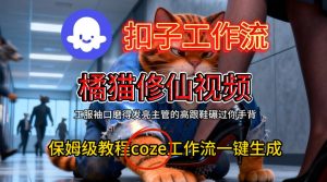 Coze扣子工作流一键生成橘猫修仙视频,保姆级搭建教程-稀缺资源库