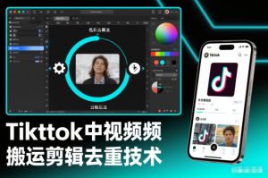 Tiktok中视频纯搬运剪辑去重技术，外来技术，自行测试-稀缺资源库