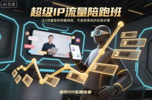 超级IP流量陪跑班,大V流量密码倾囊相授,可直接落地的实操步骤-稀缺资源库