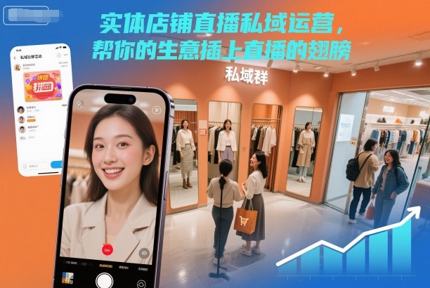 实体店铺直播私域运营，帮你的生意插上直播的翅膀-稀缺资源库