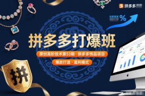 拼多多打爆班原创高阶技术第53期，拼多多饰品项目-稀缺资源库