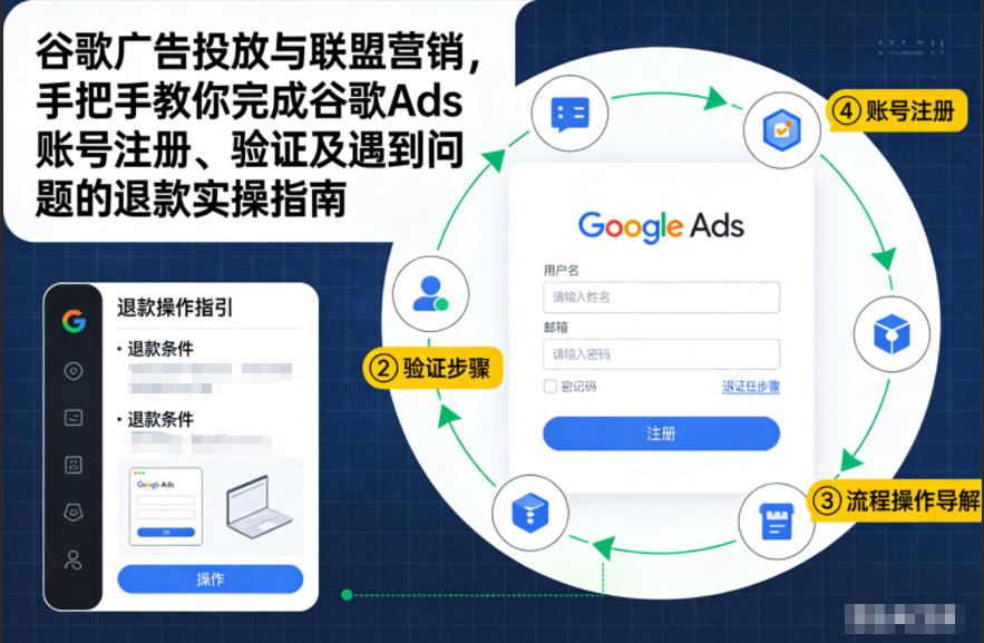 谷歌广告投放与联盟营销，手把手教你完成谷歌Ads账号注册、验证及遇到问题的退款实操指南-稀缺资源库