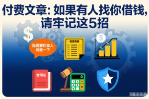 付费文章：如果有人找你借钱，请牢记这5招-稀缺资源库